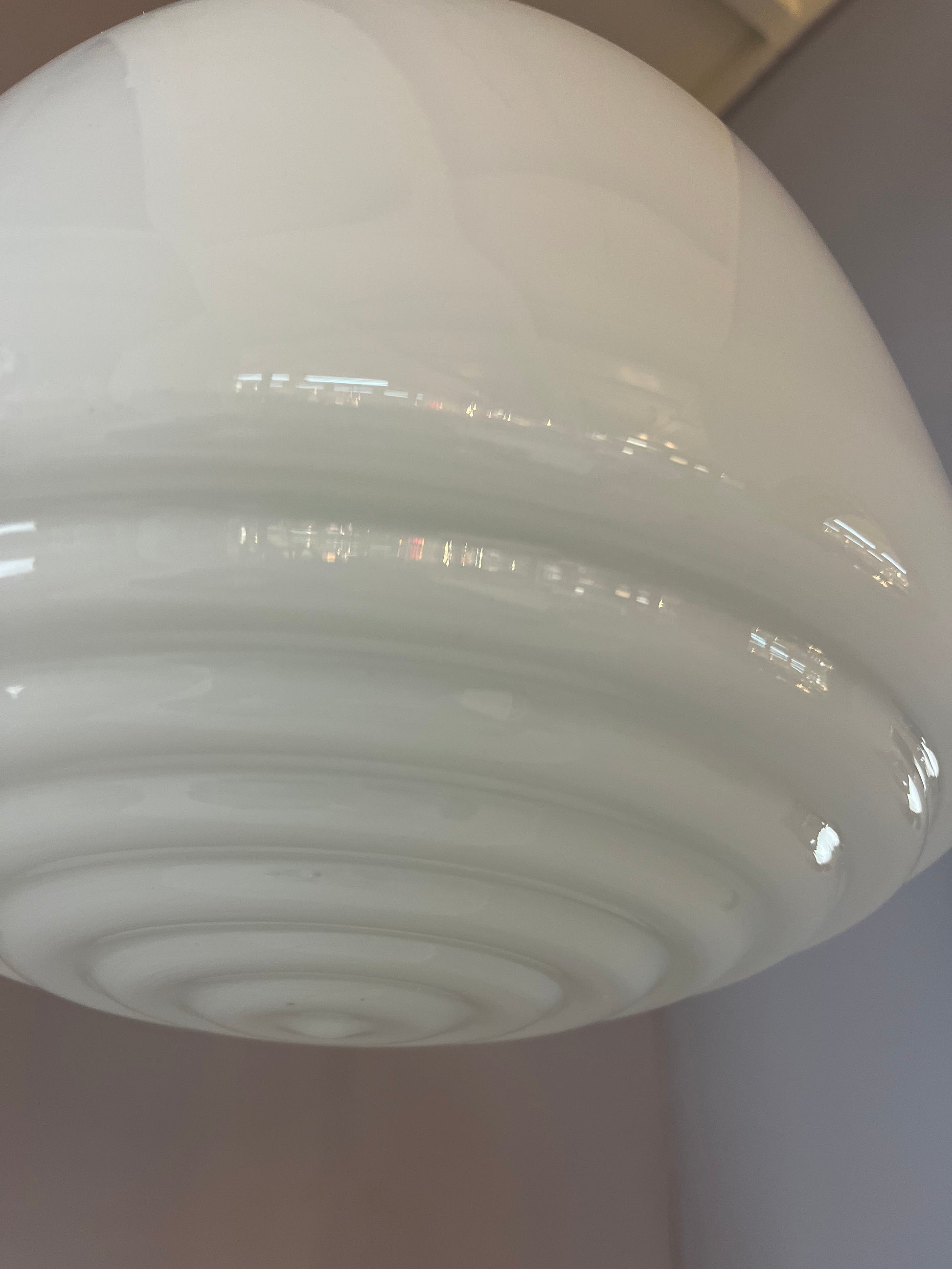 Hängelampe Opalglas Chrom