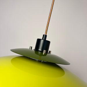Lamellenlampe teils neu lackiert grün schwarz aus Dänemark
