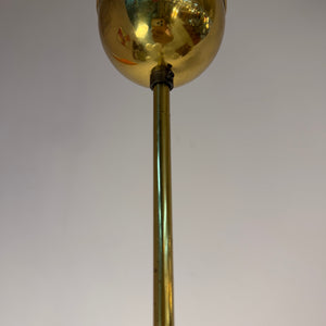 9-flammiger Kronleuchter Type 2645 Messing Opalglas von Aloys Fischer Sundern