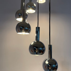 Kaskadenlampe 7-flammig Chrom von Richard Essig