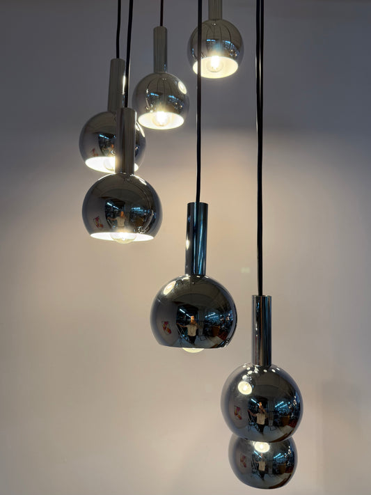 Kaskadenlampe 7-flammig Chrom von Richard Essig