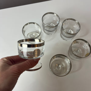Set: 6x Likörglas mit Silberrand von Schott Zwiesel