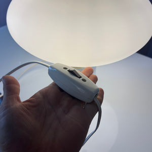 Tischlampe weiß Glas von Daum Nancy