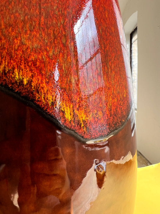 Bodenvase braun rot von Scheurich West Germany