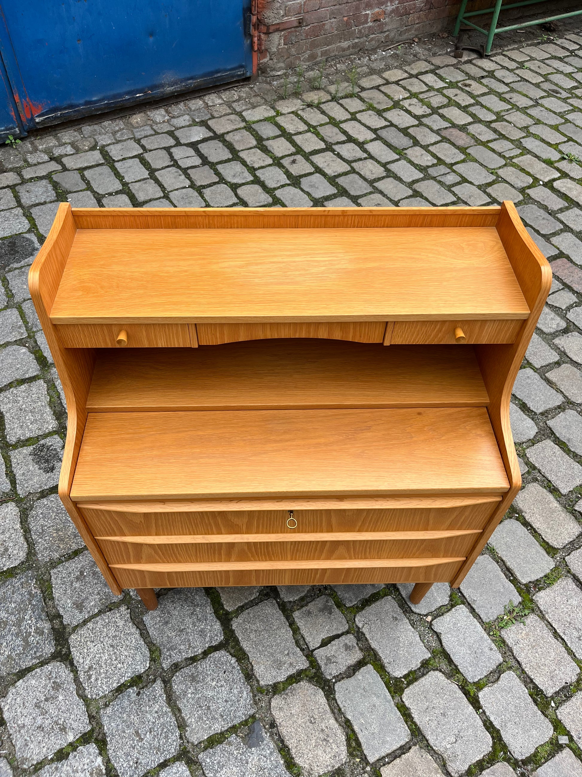 Sekretär mit Spiegel Eiche aus Dänemark