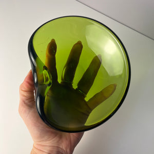 Aschenbecher grün Glas von Holmegaard