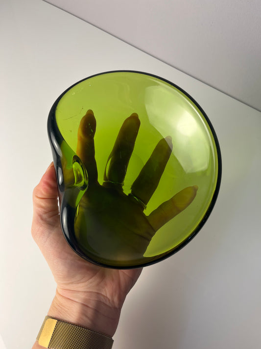 Aschenbecher grün Glas von Holmegaard