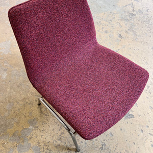 Sessel Lufthavnsstol brombeer-pink Chrom von Anden Arkitekt für Duba Møbelindustri