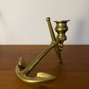 Kerzenständer Anker Messing aus Dänemark