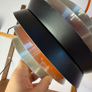 Lamellenlampe Trava silber schwarz orange von Carl Thore für Granhaga