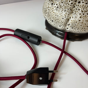 Tischlampe weiß braun Keramik von Hustadt Leuchten