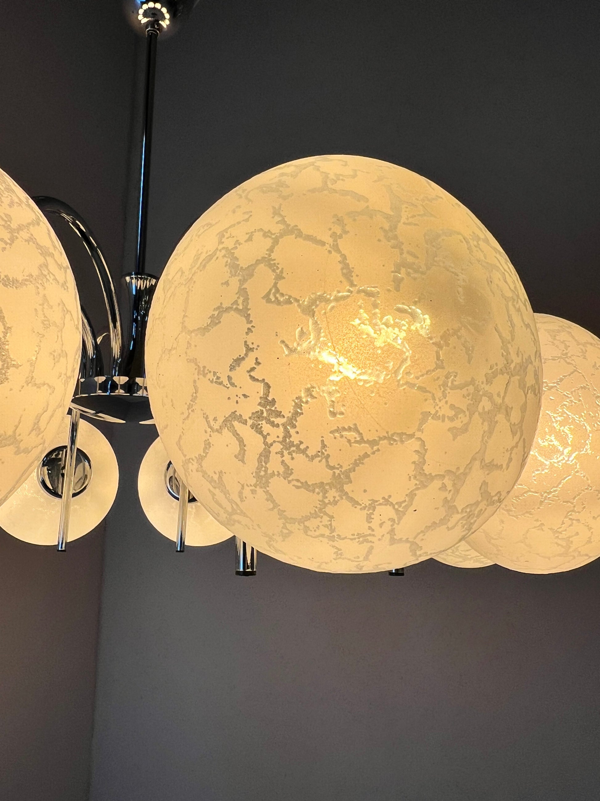 Kronleuchter mit 10 Kugeln von Richard Essig für Hustadt