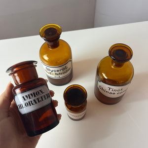 Set: 4x Apothekerglas braun