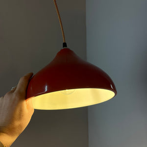 Hängelampe rot von Rolf Krüger für Staff