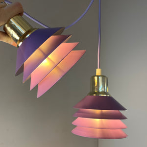 Lamellenlampe Modell Siam lila silber von Design Light
