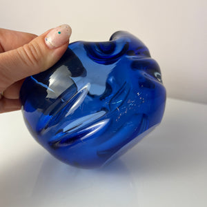 Aschenbecher blau Glas
