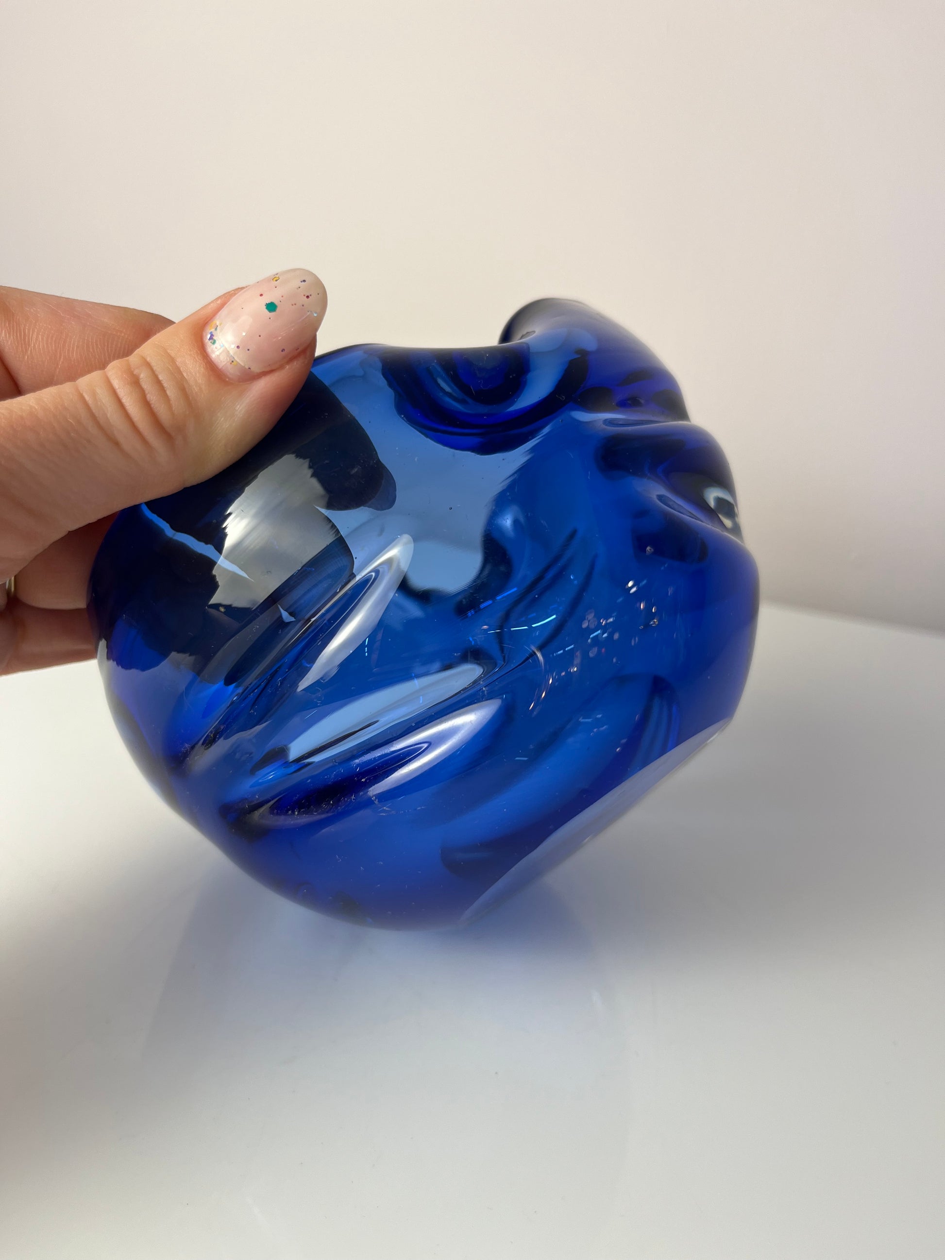Aschenbecher blau Glas