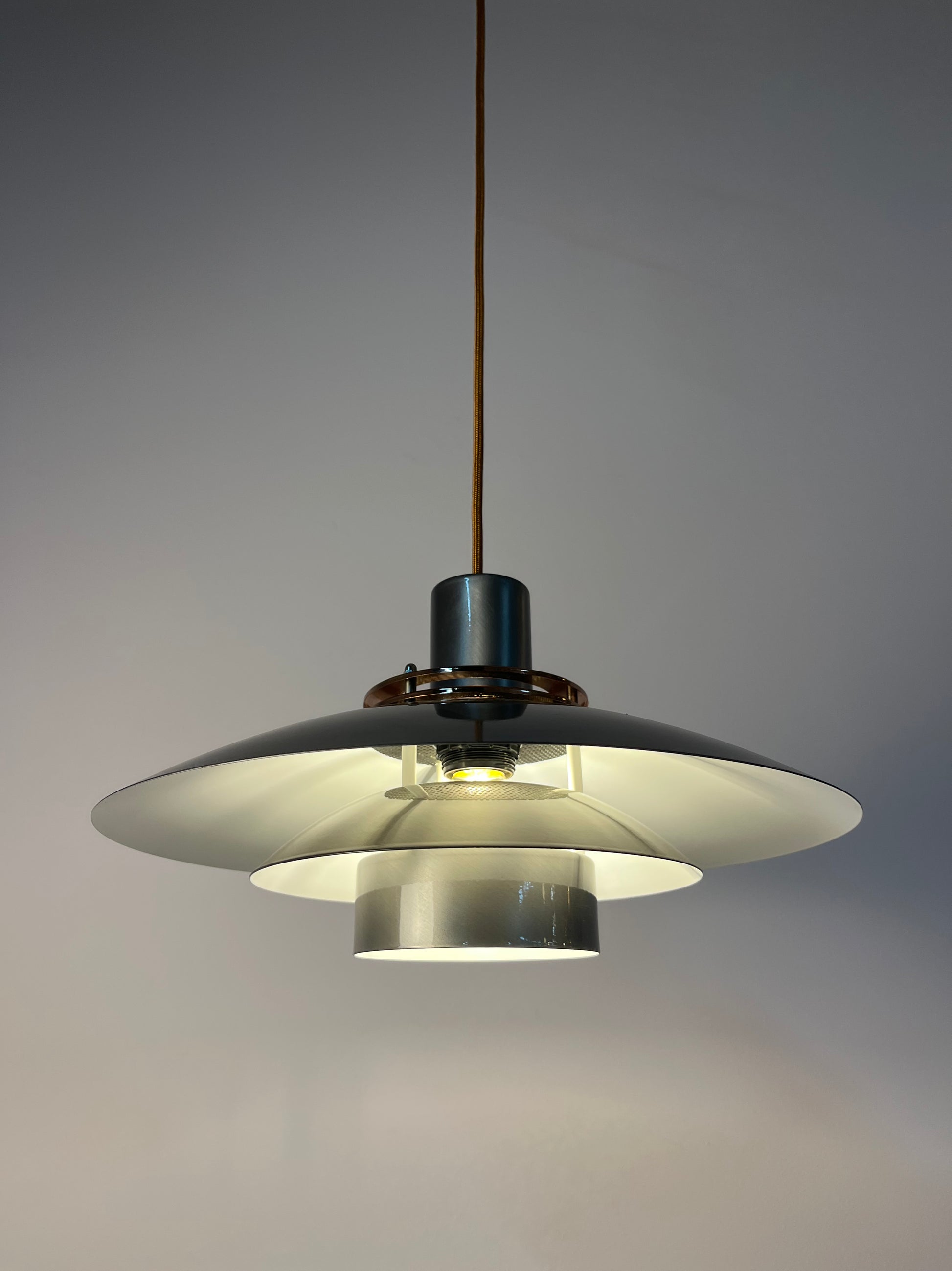 Kleine Lamellenlampe Leto silber kupfer von Top Lamper