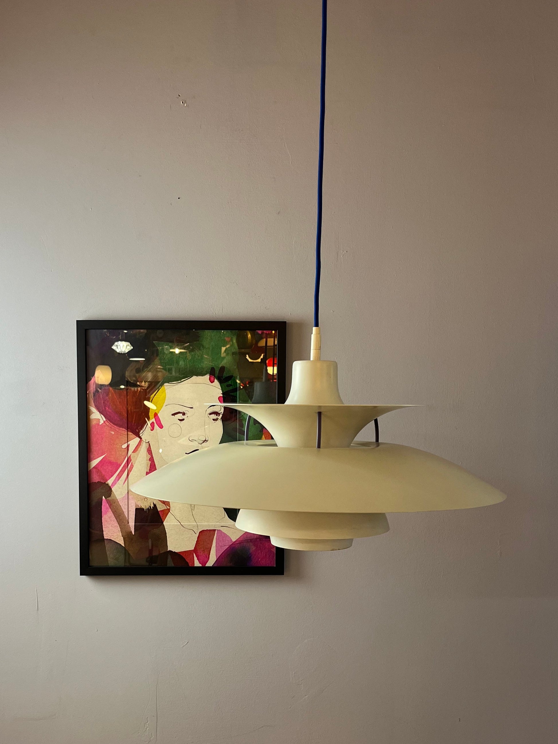 Lamellenlampe PH5 weiß von Poul Henningsen für Louis Poulsen