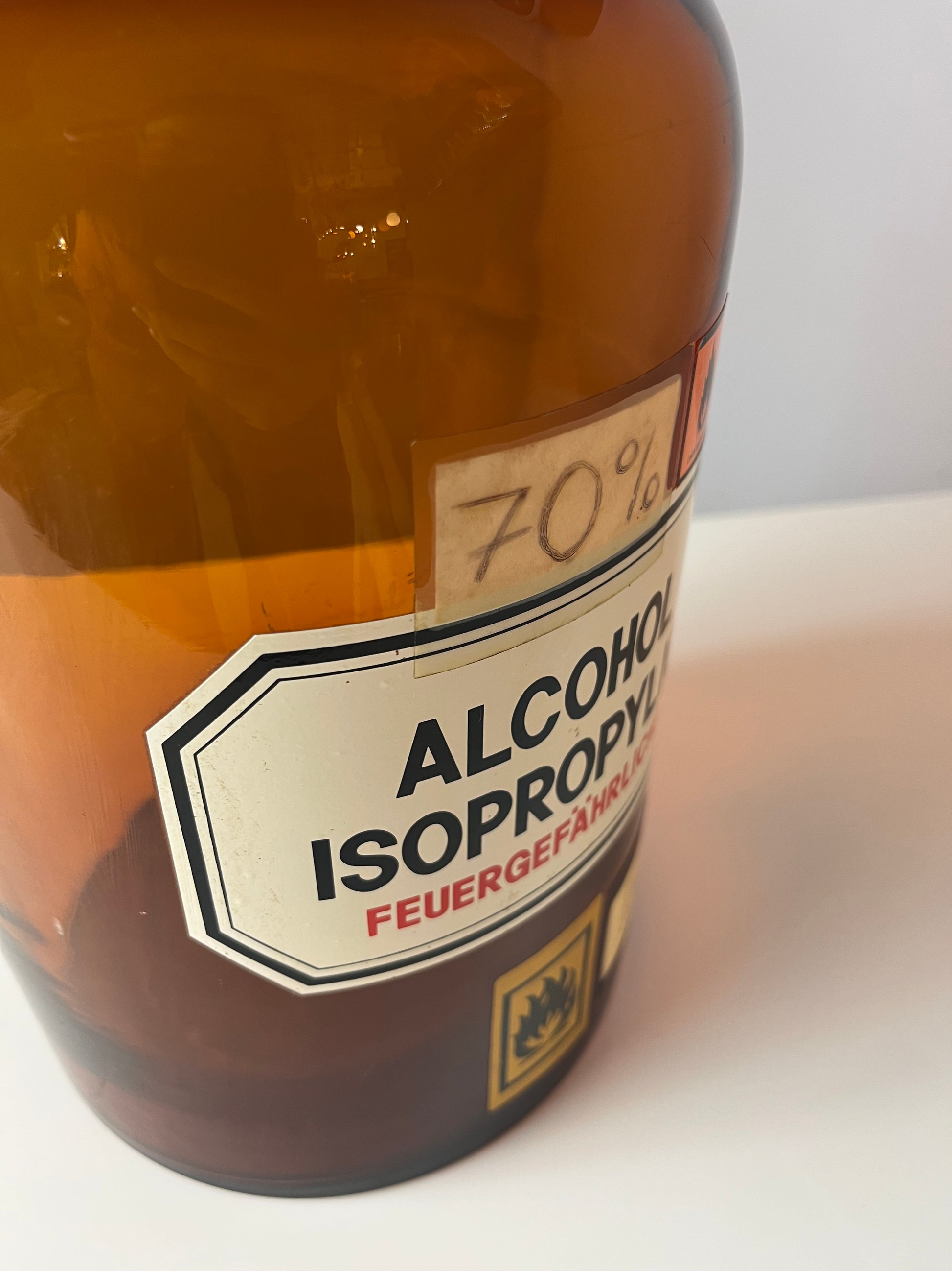 Apothekerglas Alcohol Isoprobylic braun