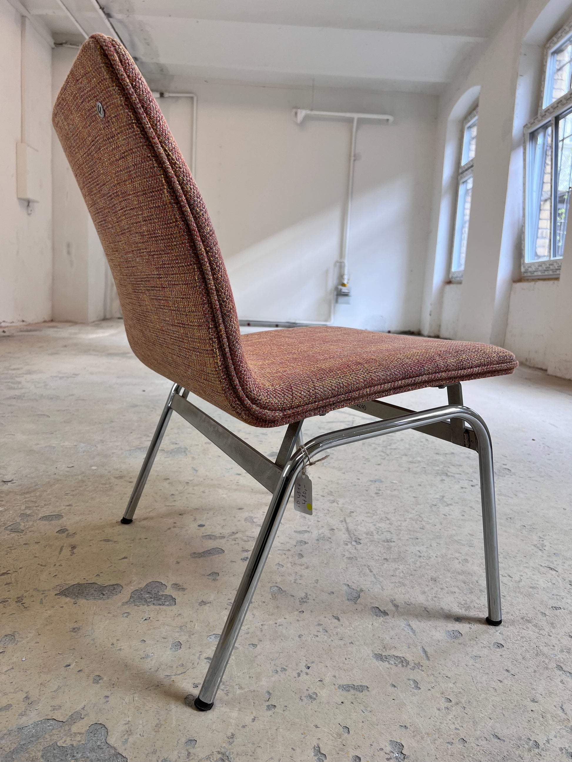 Sessel Lufthavnsstol orange Chrom von Anden Arkitekt für Duba Møbelindustri