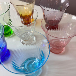 Set: 7x Wasserglas bunt