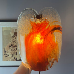 Wandlampe rotbraun Glas von Per Lütken für Holmegaard
