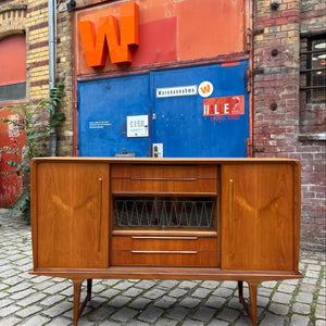 Highboard mit Vitrine Teak aus Dänemark