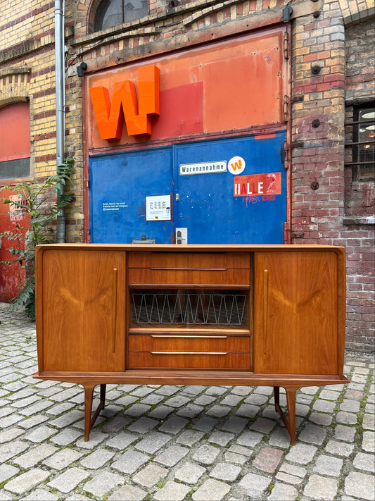 Highboard mit Vitrine Teak aus Dänemark