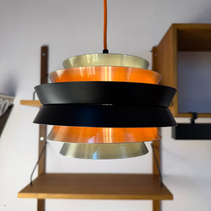 Lamellenlampe Trava silber schwarz orange von Carl Thore für Granhaga