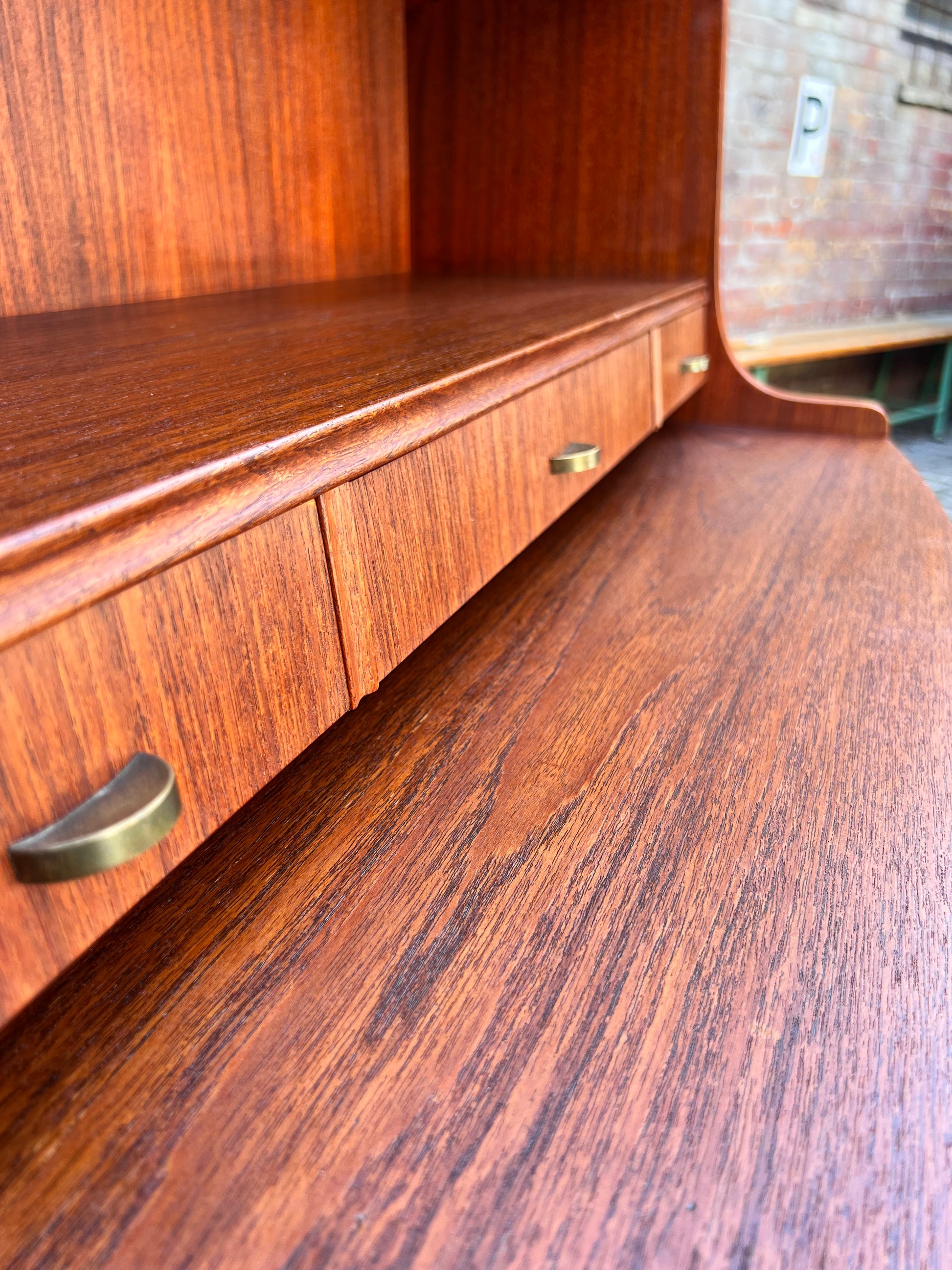 Bücherregal mit Sekretär und Kommode Teak Dänemark