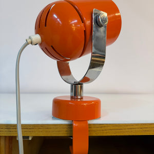 Klemmlampe / Wandlampe Combi Lux orange Chrom von Stanislav Indra für Lidokov Boskovice
