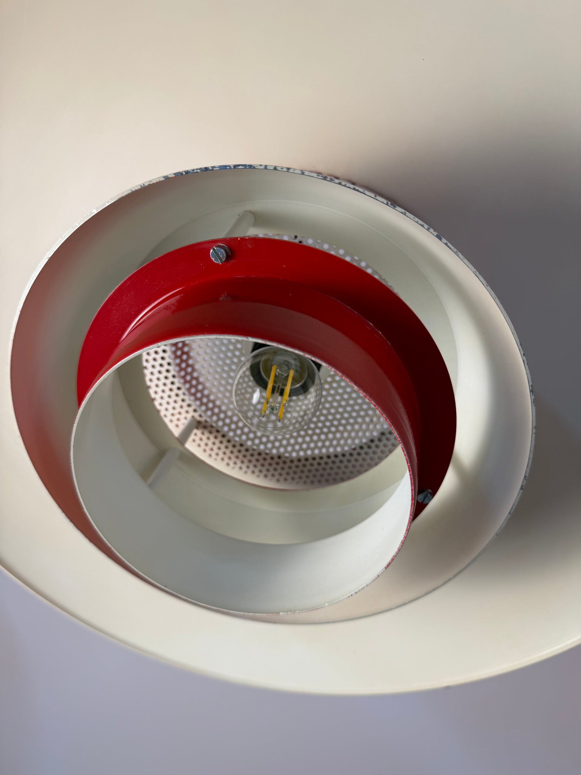 Lamellenlampe rot aus Dänemark