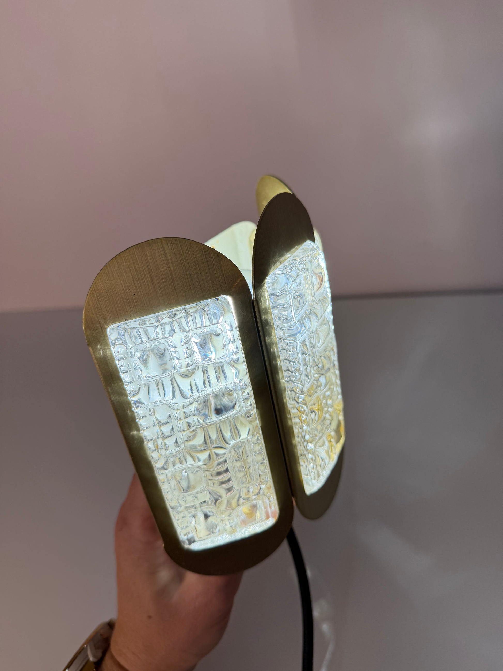 Wandlampe gold Glas von Vitrika