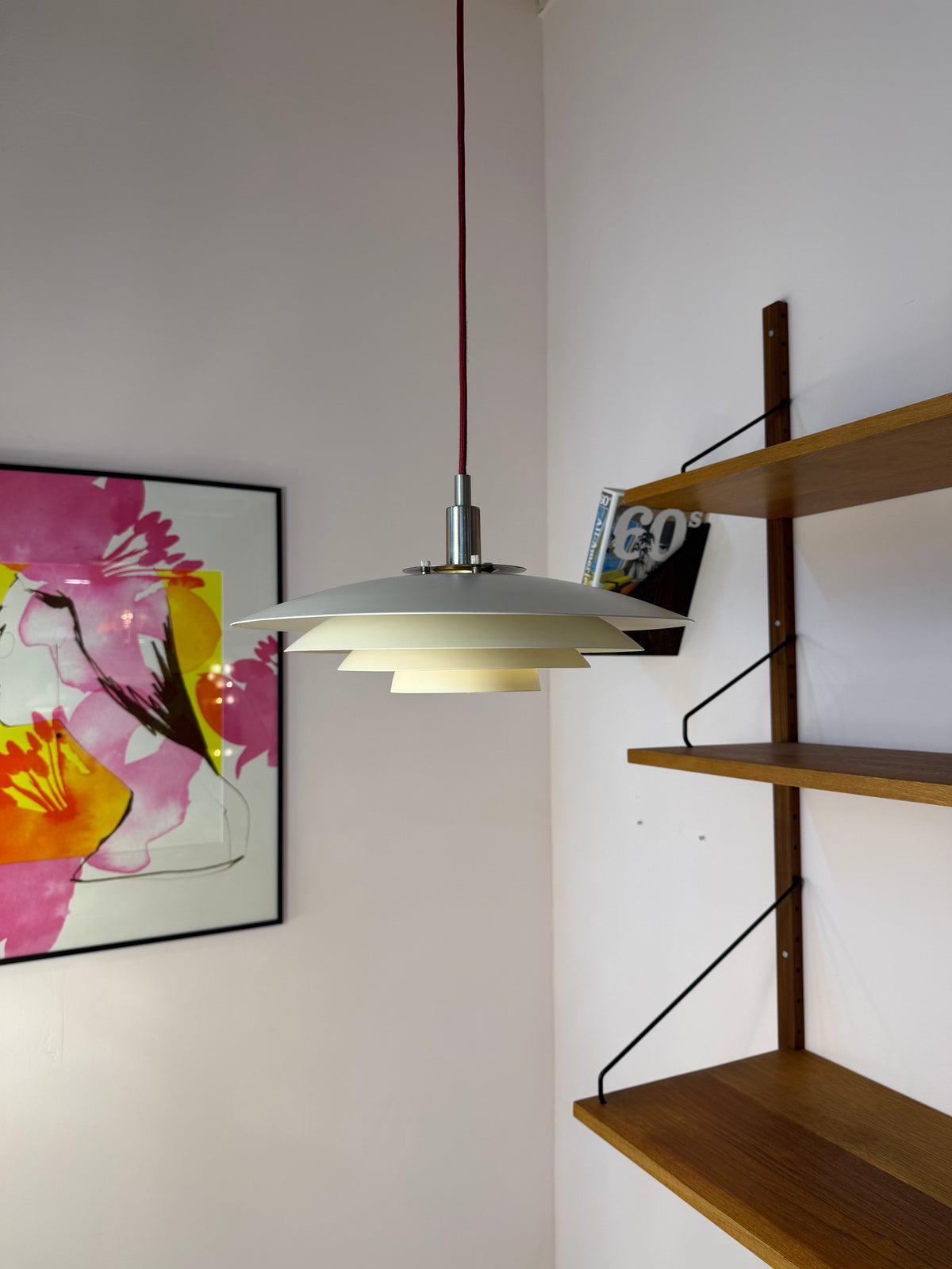 Lamellenlampe cremeweiß aus Dänemark