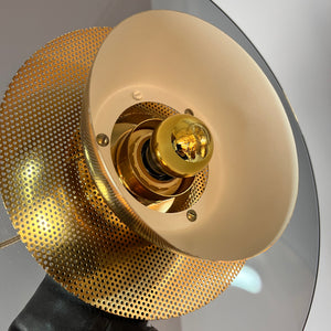 Lamellenlampe Gold Rauchglas aus Dänemark