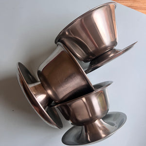 Set: 3x Eisbecher Stainless Steel 18/8 aus Dänemark