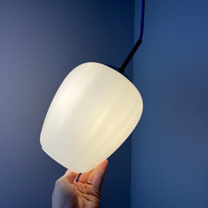 Hängelampe Opalglas Chrom aus Dänemark