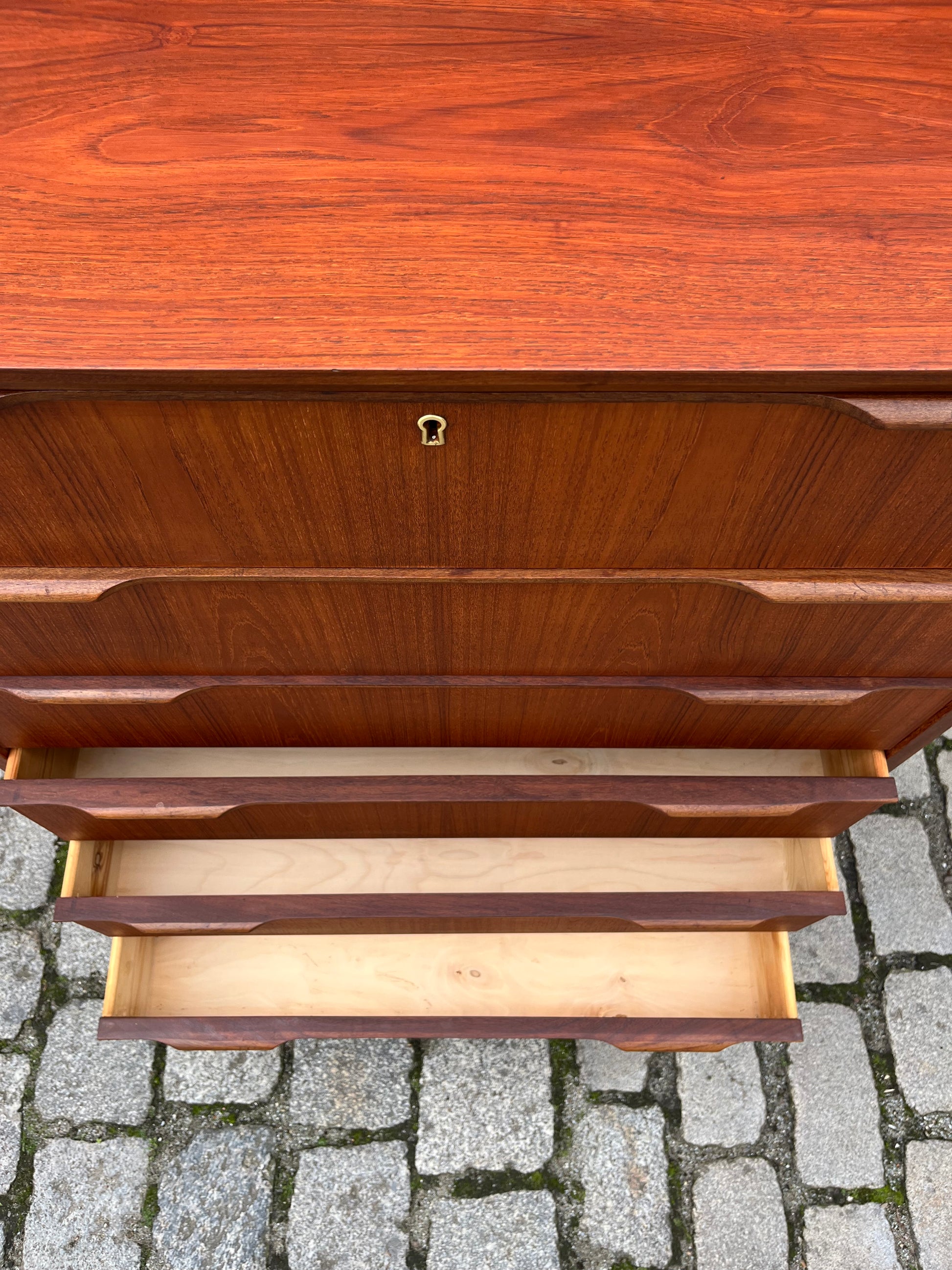 Kommode Tallboy Teak aus Dänemark