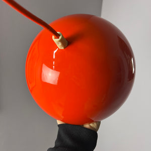 Hängelampe Flowerpot VP1 orange Emaille von Verner Panton für Louis Poulsen