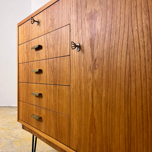 Kommode Typ 605 mit Schubladen auf Hairpinlegs von Herbert Eilenberg für Hellerau