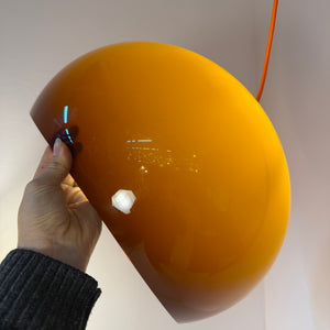 Hängelampe Guzzini Kunststoff braun orange