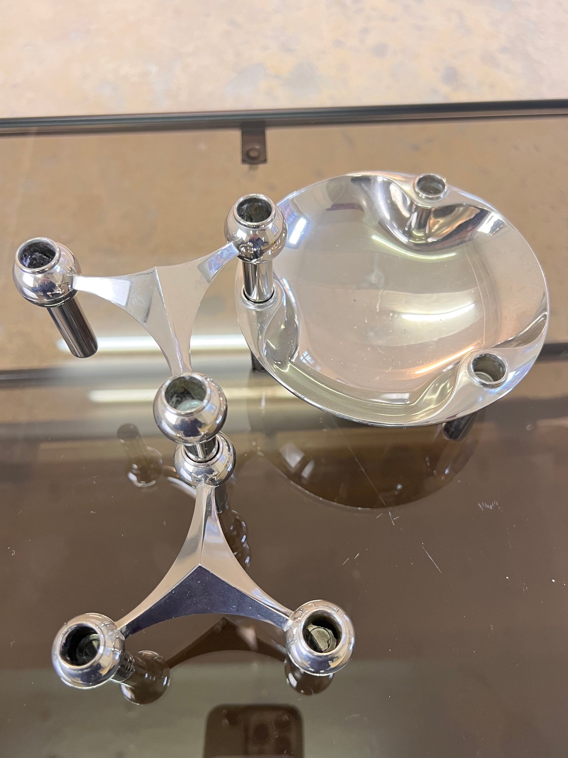 Set: 2 Kerzenständer und 1 Schale von Stoff & Nagel