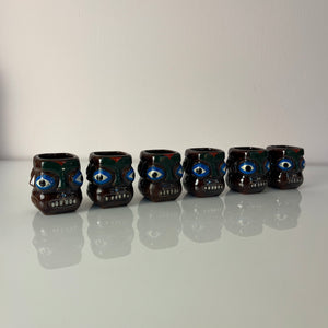 Set: Tiki Schnapsdekanter & 6 Becher