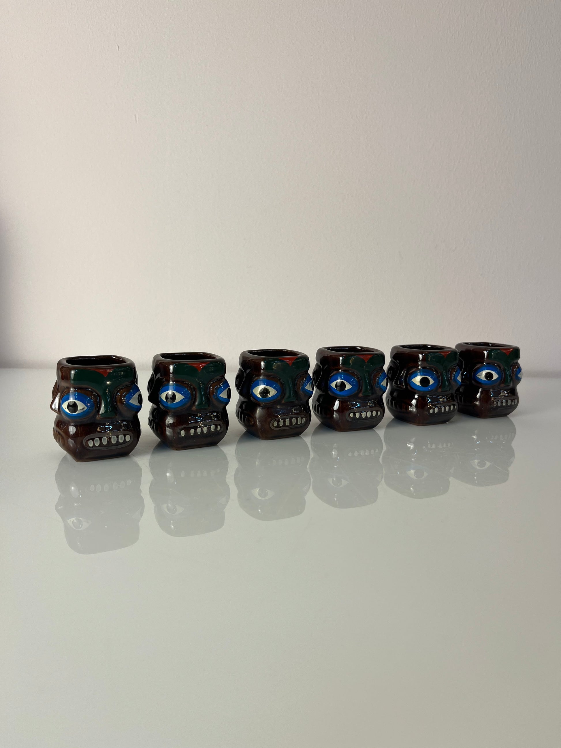 Set: Tiki Schnapsdekanter & 6 Becher