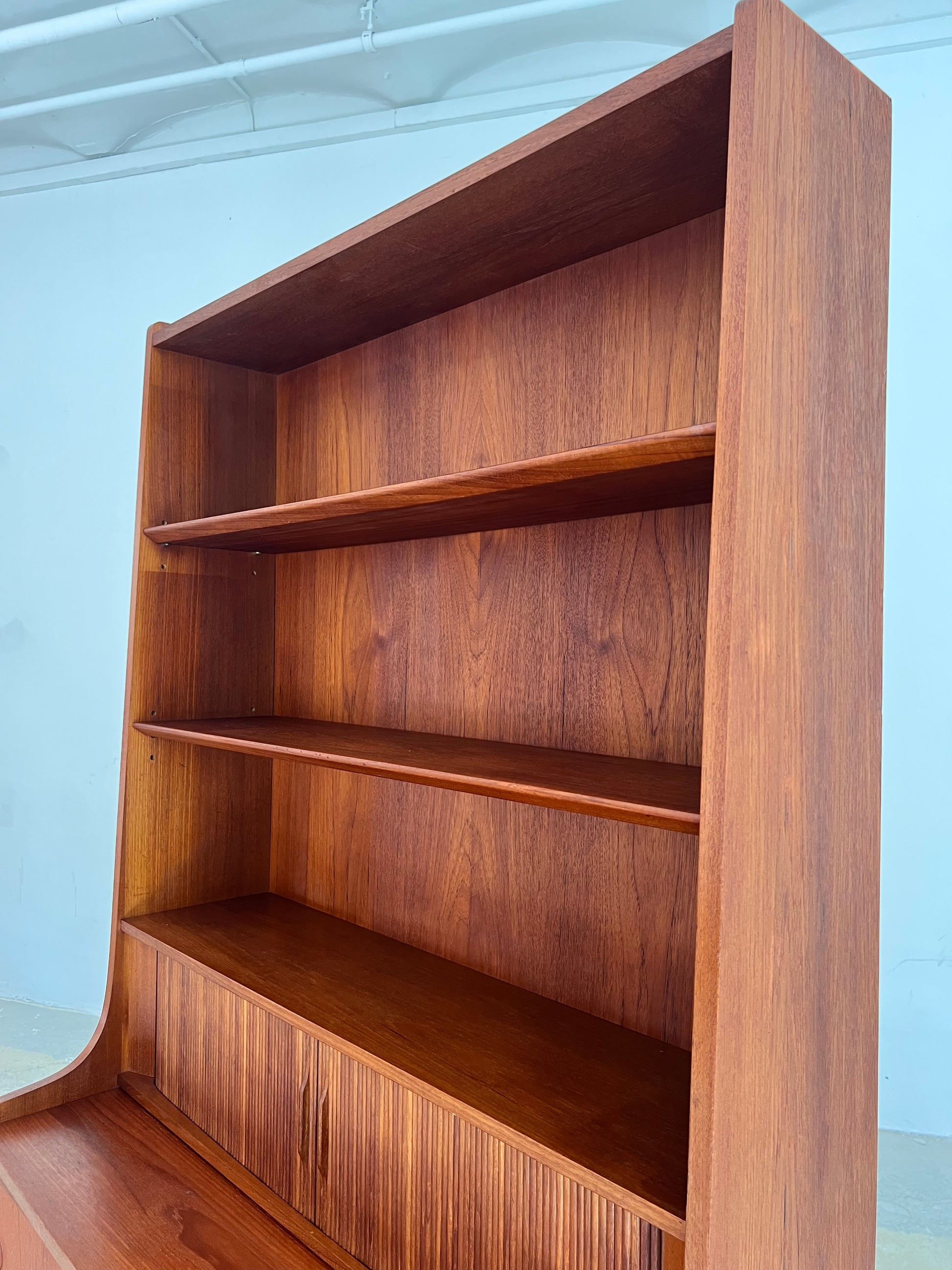Bücherregal Teak mit Sekretär & Ausziehplatte von Johannes Sorth für Nexø