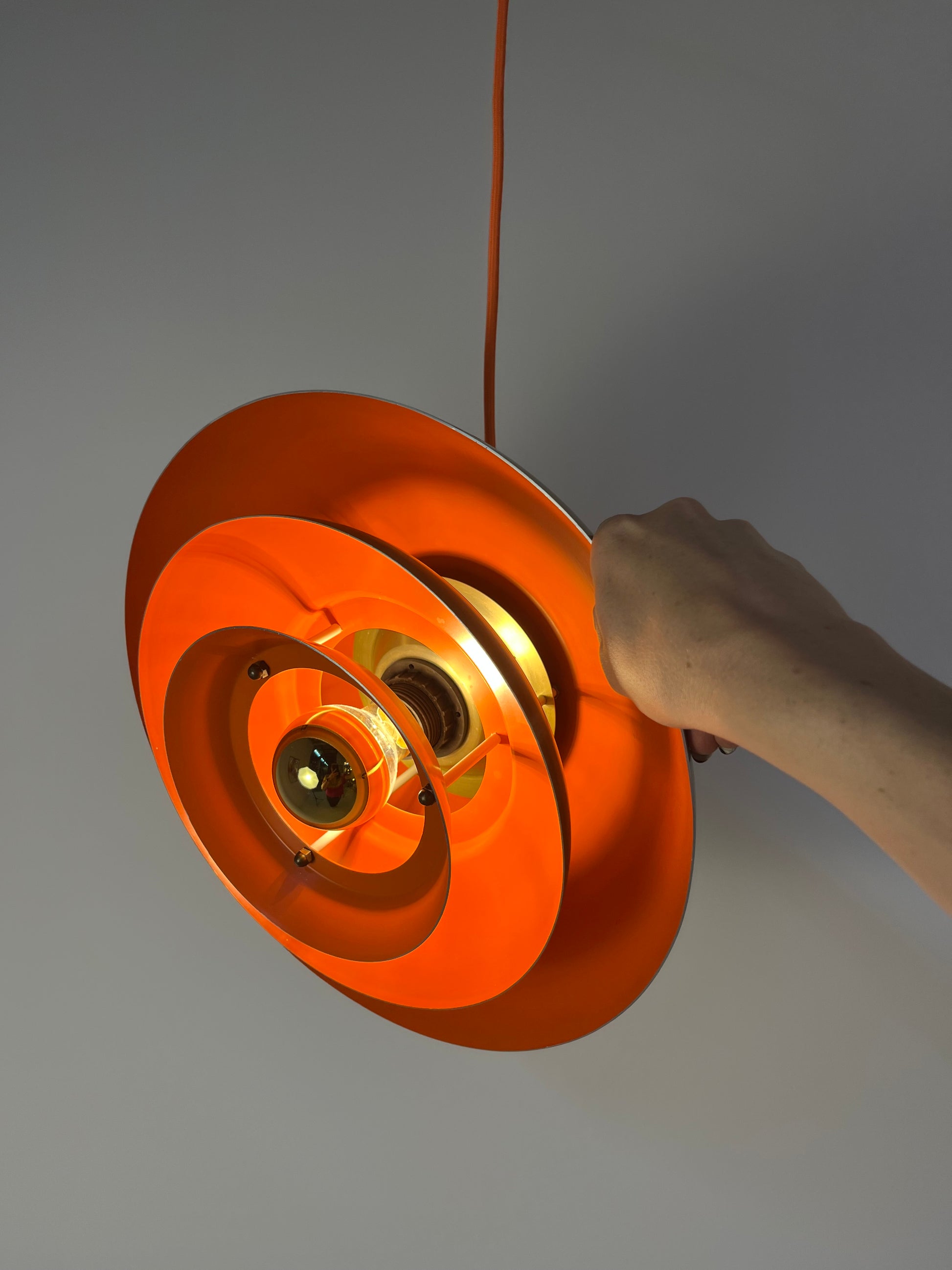 Lamellenlampe gold orange aus Dänemark