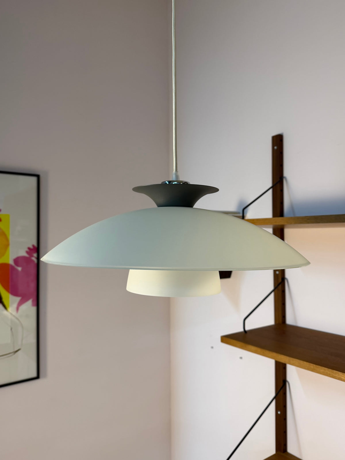 Lamellenlampe Typ T1648 Milchglas von Belid