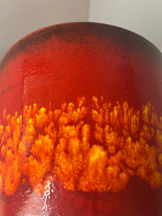 Blumentopf Fat Lava orange rot