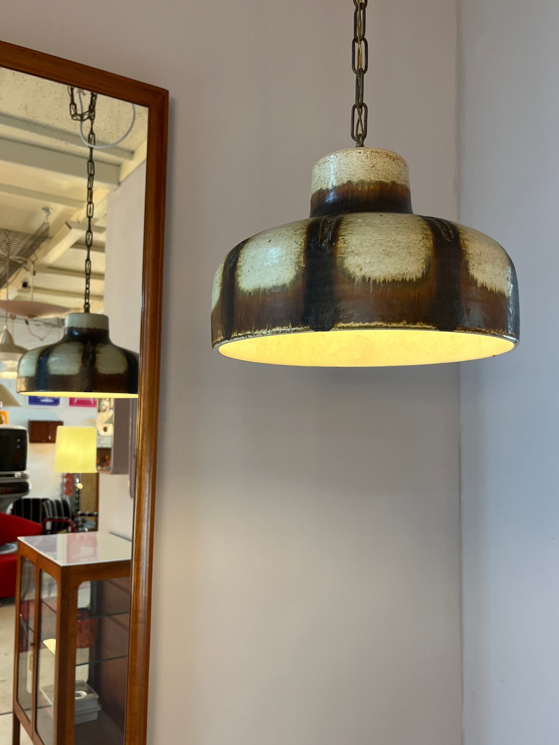 Hängelampe Modell 1079 Keramik von Axella Stentøj